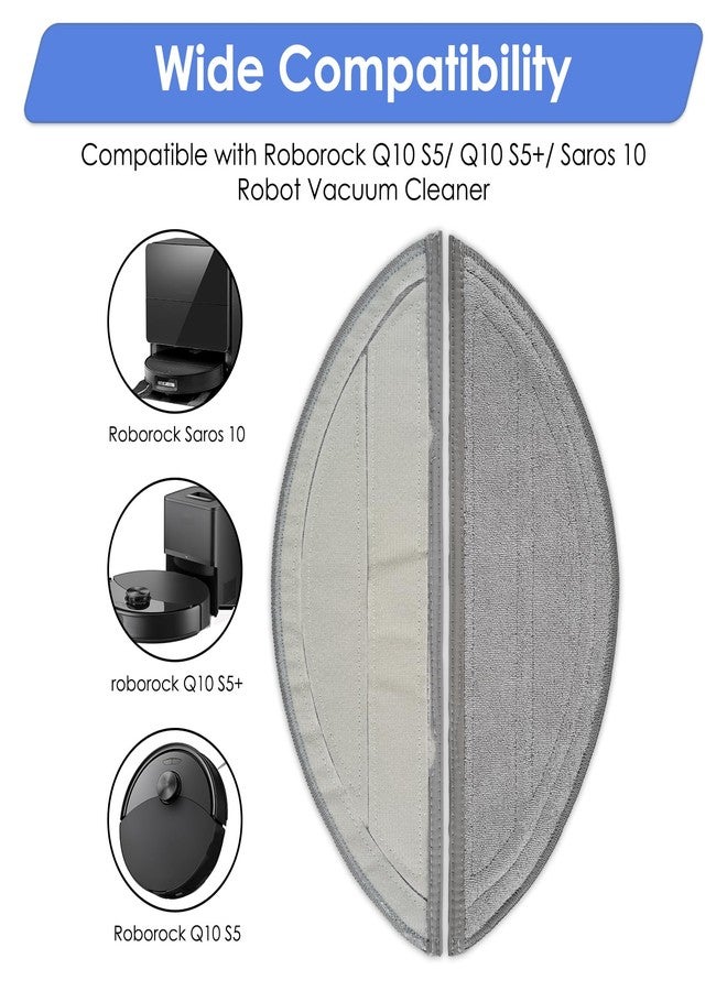 FILTERIST (5 Pack) Saros 10 Replacement Mop Pads Compatible with Roborock Saros 10 Robot Vacuum Cleaner, Washable Mop Cloths Accessories Kit, Mop Pad Refill, Replacement Parts - Image 4